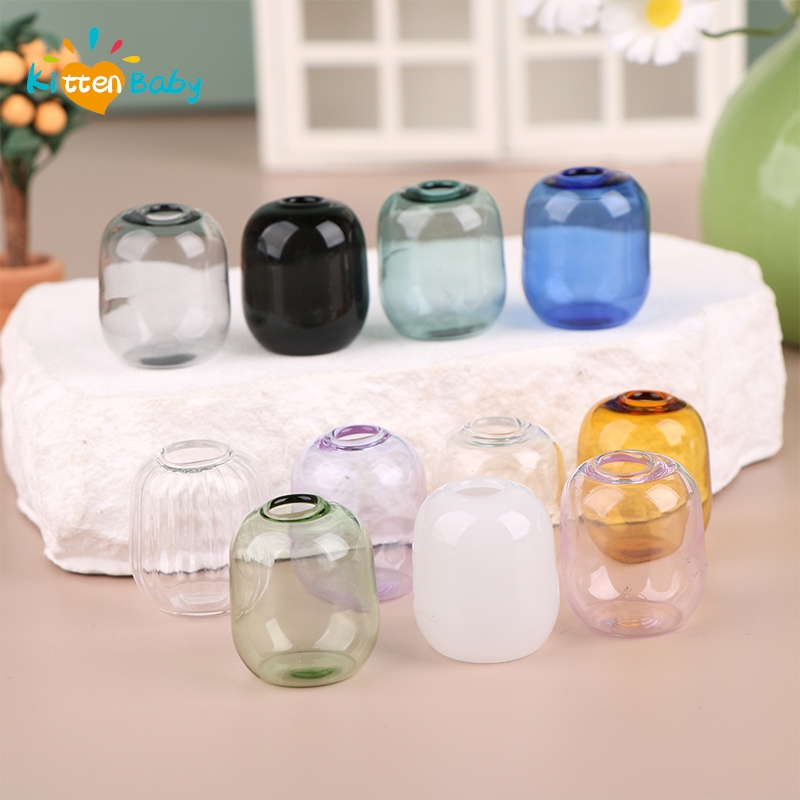 Florist Supply Vases - ของเล่นตุ๊กตาเฟอร์นิเจอร์ในบ้านของเล่นโมเดลแจกันแก้วเล็ก1:12 1:6อุปกรณ์ตกแต่งดอกไม้เทียม