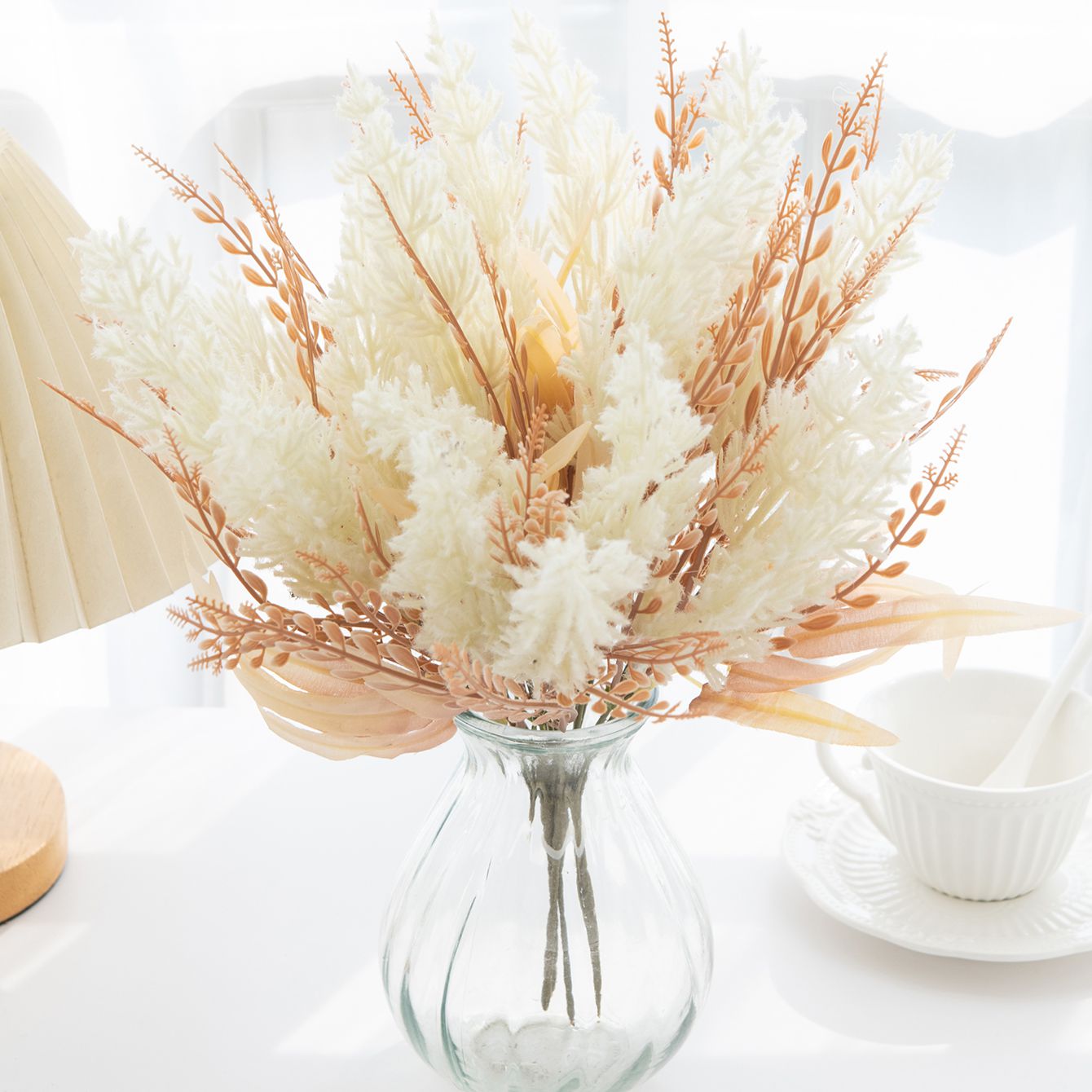 ต้นกกประดิษฐ์สำหรับตกแต่งงานเท - Florist Supply Vases บทวิจารณ์และราคา