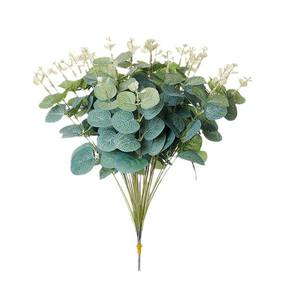 20PCS พืชปลอมผ้าไหม Eucalyptus - Florist Supply Vases บทวิจารณ์และราคา